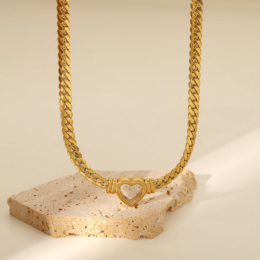 Braided Heart Necklace - Gold or Stainless